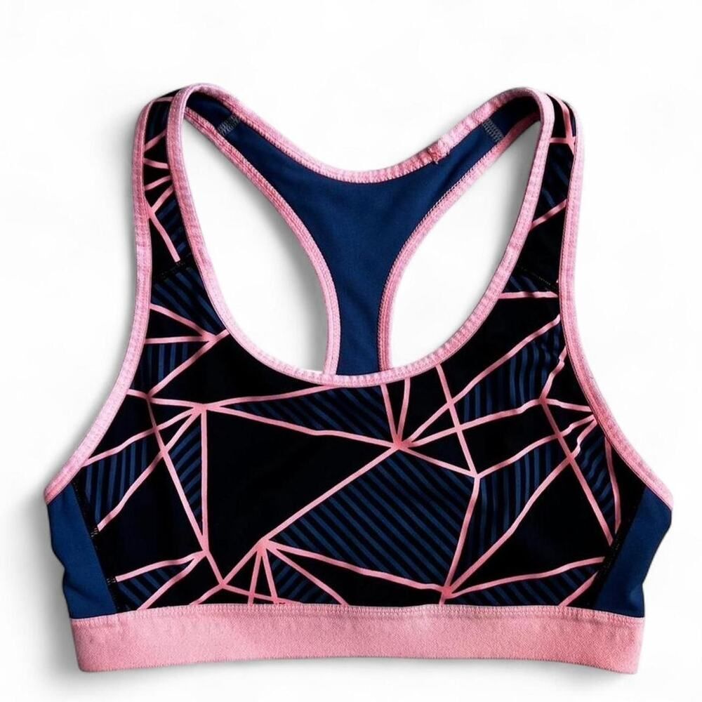 Blue and Pink Sports Bra Women's Medium